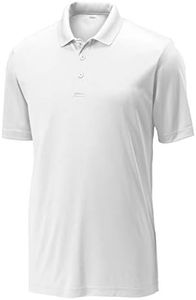 Opna Mens Dry-Fit Golf Polo Shirts,White,3X-Large