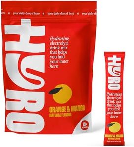 HYRO Electrolyte Powder Drink Mix, Sugar Free Daily Hydration Packets with Magnesium, Potassium & Vitamin C, Single-Serve Electrolytes, Keto, Vegan, Plant Based, Orange Mango Flavour, 15 Count