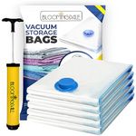 Bloomingdale Vacuum Bags For Travel Reusable Vacuum Bags For Clothes With Pump For Space Saving Ziplock Bags For Travel Packing Blankets Compression Vacuum Storage Bags- Set Of 5 (2S, 2M, 1L)