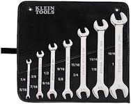 Klein Tools 68452 Open End SAE Wrench Set, 7-Piece With Rolling Pouch