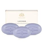 Caswell-Massey Triple Milled Lavender Three-Soap Set, Natural Bar Soap for Men & Women, Moisturizing Men’s Luxury Body & Face Soap, 164g Soap Bars (3 Soap Set)