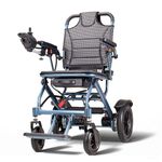 ByteTecpeak D04 Foldable Electric Wheelchair for Adults with Removable 10Ah Lithium Battery, 500W Motor, 20km Range, 150kg Capacity, Lightweight Aluminium Powerchair-Travel & Airplane Approved