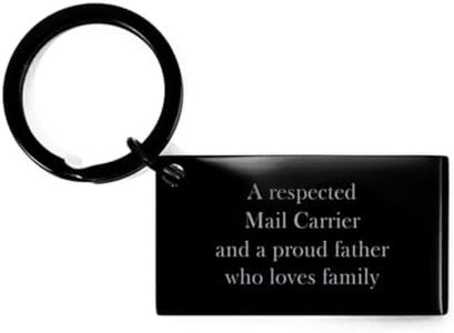 CUCOLUS Mail Carrier Gifts. Unique Father Day Gifts. A Respected Mail Carrier and a Proud Father Keychain for Mail Carrier Friends, Boss, Coworker