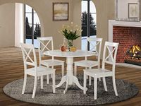East West Furniture DLBO5-WHI-W 5 P