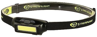 Streamlight 61702 Bandit 180-Lumen Rechargeable LED Headlamp with USB Cord, Hat Clip & Elastic Headlamp, White LED, Black