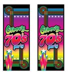 Beistle Plastic 70's Groovy Party Door Covers, 6' x 30", Set of 2 - Colorful & Vibrant 1970's Decorations, Generation X Decade Supplies for Themed Parties & Birthday Celebrations