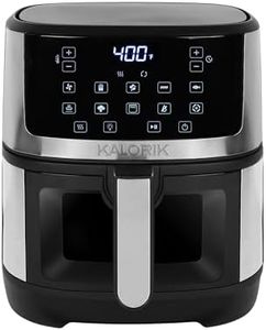 Kalorik 5 Quart Touchscreen Air Fryer with Window, Stainless Steel (FT 52328 SS)