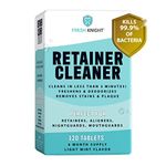 Retainer & Denture Cleaner (120 Tablets) Removes Cloudiness, Brightens and Freshens Clear Aligners, Retainers, Night Guards, Mouth Guards, Dental Appliances, Fresh Knight