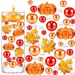 10111pcs Thanksgiving Vase Filler Set Faux Pearl for Vase Filler Fall Pearls Floating Candle Centerpiece for Thanksgiving Halloween Fall