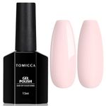 TOMICCA Gel Nail Polish - 15ML Pink Gel Nail Polish Light Pink Color UV LED Soak Off Sheer Gel Nail Polish Nail Art Starter Manicure Salon DIY at Home