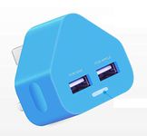 USB Plug Charger, Multi Port USB Charger Plug Adapter 2.1A Compatible with Nokia/Fire Tablet/Huaweii/iOSiPad/Kindle/Smart Watches/Motorola/Airpods/Samsung/iOSiPhone/HTC