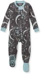 Burt's Bees Baby Baby Boys Sleepers, 100% Organic Cotton, One-piece PJs, Diagonal Zip Up Jumpsuit, Snug Fit Pajamas with Snap Tab in sizes 12, 18, and 24 Months