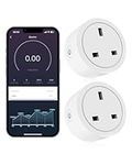 Maxesla Smart Plug Works with Alexa, 20A Smart Plug with Energy Monitoring Works with Google Assistant, Smart Home Socket with Remote & Voice Control, 2.4 GHz Wi-Fi, 2-Pack