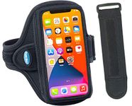 Tune Belt AB91EX3 Cell Phone Armband Holder Case for iPhone 11/12/13/14/15, 12/13/14/15 Pro, 11 Pro Max, XS Max, XR, Galaxy S21/S22/S23 Plus & More for Running & Working Out; with EX3 Extender - Black