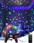 YACHANCE Kids Night Light Projector with Music.Baby Night Light Star Projector with Remote & Timer.Baby Sensory Lights Toys for Kids.Sound Machine Baby with 29 Soothing Sound for Sleeping, Black