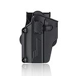 Left Handed Multi-Fit Holster Fits 80+ Pistols, Universal OWB Gun Holster for Glock/1911/Springfield/Sig/Ruger/S&W M&P/Taurus/Beretta/HK/CZ/Walther, 360° Adjustable & Fast Release