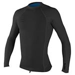 O'Neill Men's Hyperfreak 0.5mm Neoprene/Skins Long Sleeve Top, Black/Black, XL