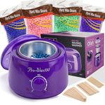 Professional Waxing Kit For Hair Removal, Wax Heater Pot Wax Machine With 4 Bags Wax Beads And 30 Applicator Sticks At Home Wax Melter