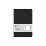 Neosmarpen NeoLab Professional Notebook with Hard Cover and Memo Pocket, 250 Ruled and Blank Pages, 140mm x 205mm (Black) - Compatible with M1, N2, M1+ Smartpens, NC-P0089A