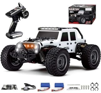 ShaBee 38+ Km/h High Speed, 1:16 Scale Remote Control Car, 4WD All Terrain Monster Truck 2.4 GHz Radio Controlled Off Road 4x4 RC Car for Boys and Adults, RC Cars, Trucks with 2 Rechargeable Battery