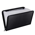 Expanding File Folder Important Document Organizer Fireproof Document Bag-A4 Size, 25 Pockets,Color Labels,Non-Itchy Silicone Coated Portable Filing Organizer Folder(14.3" x 9.8")