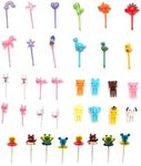 36 pcs Plastic Reusable Animal Fruit Fork, Cartoon Food Toothpick, Cute Mini Dinosaurs Unicorn Food Fruit Picks Forks Party Supplies Dessert Decorative for Bento Lunch Box