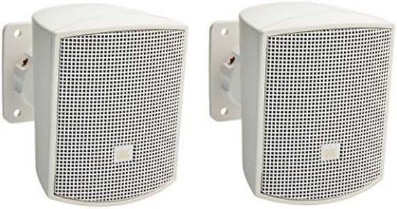 JBL Professional Control 52-WH Surface-Mount Satellite Speaker for Subwoofer-Satellite Loudspeaker System, White, Sold as Pair