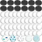 116pcs Craft Magnets Glass Ceramic Ferrite Magnet with Adhesive Backing and Clear Glass Cabochons for DIY Craft Fridge Refrigerator Magnets (Round,1 Inch,58 Sets)