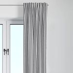 Bacati Grey Pinstripes Curtain Panel