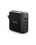 Anker PowerPort 4 (40W 4-Port USB Wall Charger) Multi-Port USB Charger with Foldable Plug for iPhone 6s / 6/6 Plus, iPad Air 2, Galaxy S6, Note 5 and More