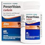 PreserVision Lutein by Bausch + Lomb, Lutein, Zinc, Copper and Vitamin C and E, Eye Vitamin and Mineral Food Supplement, Two Lutein Soft Gel Capsules per Day