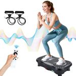 Dealsure Vibration Plate Exercise Machine | Full Body Vibration Machine for Weight Loss in Home & Gym, Muscle Toning, Calorie Burn & Fitness Training with 5 Program Modes, Remote & 2 Resistance Bands