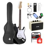 Donner DST-100 39 Inch Electric Guitar Beginner Kits Solid Body Electric Guitar Kit Package HSS Pickup with All Accessories Amplifier, Bag, Tuner, Capo, Strap, Cable, Picks