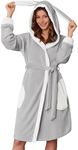 Ekouaer Plush Robes for Women Hoode