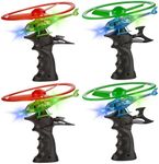 Playbees Light Up Ripcord Helicopters, 4 Pack – Fun Flying Toys for Kids with Flashing LED Lights, Perfect for Indoor and Outdoor Play, Great Gift Idea for Boys and Girls!