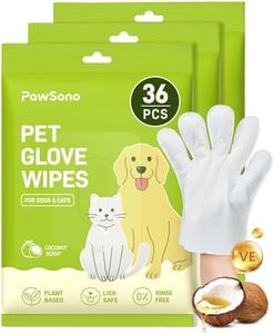 36PCS Hypoallergenic Pet Glove Wipes for Dogs & Cats - Quick Clean & Deodorizing Between Baths & Travel | Dog Washing Wipes for Fur, Butt, Paws, Eyes & Ears |Cat Cleaning Gloves for Grooming & Bathing