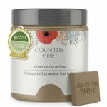 Country Chic All-in-One Chalk Paint for Furniture, Cabinets, Home Decor, Eco-Friendly, Matte Finish, Built-In Primer & Top Coat for Wood, Metal - Driftwood (Brown) - 4 oz (118 ml)