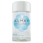 Almay Sensitive skin Clear Gel, Anti-Perspirant & Deodorant, Fragrance Free, 2.25-Ounce Stick (Pack of 6)