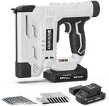 BIELMEIER 20V Nail Gun Battery Powered, 18 Gauge 2 in 1 Cordless Upgraded Brad Nailer Stapler for Upholstery and Carpentry, Electric Staple Gun Include 2.0Ah Battery, Charger, 1600 Staples and Nails