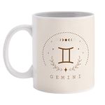 AMIGO GIFTZ. Unique Gemini (mithun) Zodiac Sign Printed Ceramic Coffee Mug with Astrological Sign Print (350 ml) | Gift idea for Any Occasions