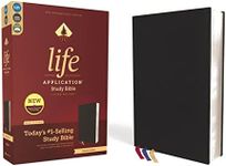 NIV, Life Application Study Bible, Third Edition, Genuine Leather, Cowhide, Black, Art Gilded Edges, Red Letter