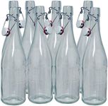 BALLIIHOO 750ml Classic Style Clear Glass Swing Top Bottles - Pack of 8
