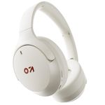 GOBOULT Made in India Q Over Ear Bluetooth Headphones with 70H Playtime, 40mm Bass Drivers, Zen™ ENC Mic, Type-C Fast Charging, 4 EQ Modes, IPX5 Headphones Wireless with mic (Beige)