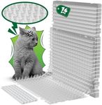 16 Pack Scat Mat For Cats - 16 x 13 Inch Cat Spike Mat With 1 Inch Spike Is A Great Cat Repellent Indoor & Outdoor Mat To Deter Cats & Other Animals For All Seasons. Cat Deterrent Indoor 13ft Coverage