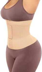 SHAPELLX Waist Trainer for Women Waist Cincher Belt Body Shaper Tummy Control Postpartum Band Workout Girdle(Beige,3XL)