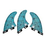 UPSURF Surfboard Double Tabs 2 Fins M/L Tri Fins Honeycomb+Fiberglass (Blue G7)