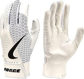 Nike Force Edge Baseball Batting Gloves - Men's - White (1 Pair) (Large)