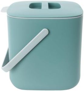 BLUE GINKGO Kitchen Compost Bin - Easy Clean Food Waste Bin for Kitchen | Countertop Compost Bin Kitchen Food Scrap Pail Bucket | Made in Korea (0.69 gal / 2.6L) - Green