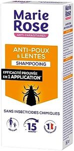MARIE ROSE - Shampooing Anti-Poux Et Lentes - Sans Insecticides Chimiques - Adultes et Enfants à partir de 3 ans - Respect du Cuir Chevelu - 125mL - Fabriqué en France
