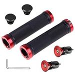 YTOOK Bike Handlebar Grips, Non-Slip Rubber Mountain Bike Grip with Aluminum Lock, BMX Grips and MTB Grips, Professional Lock on Grips for Foldable Pit Bike Urban Bicycles